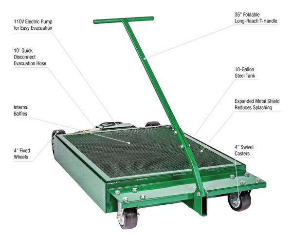 10-Gallon Low-Profile Antifreeze Drain with Electric Evacuation Pump