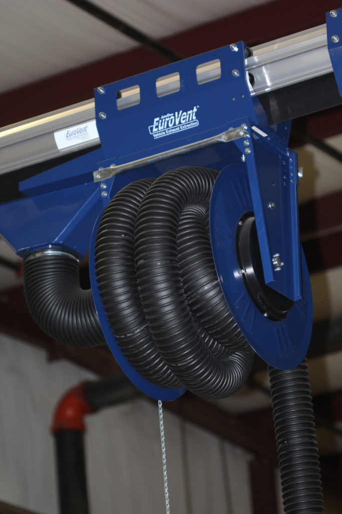 Close-Up Of EuroVent Exhaust Extraction Hose Reel